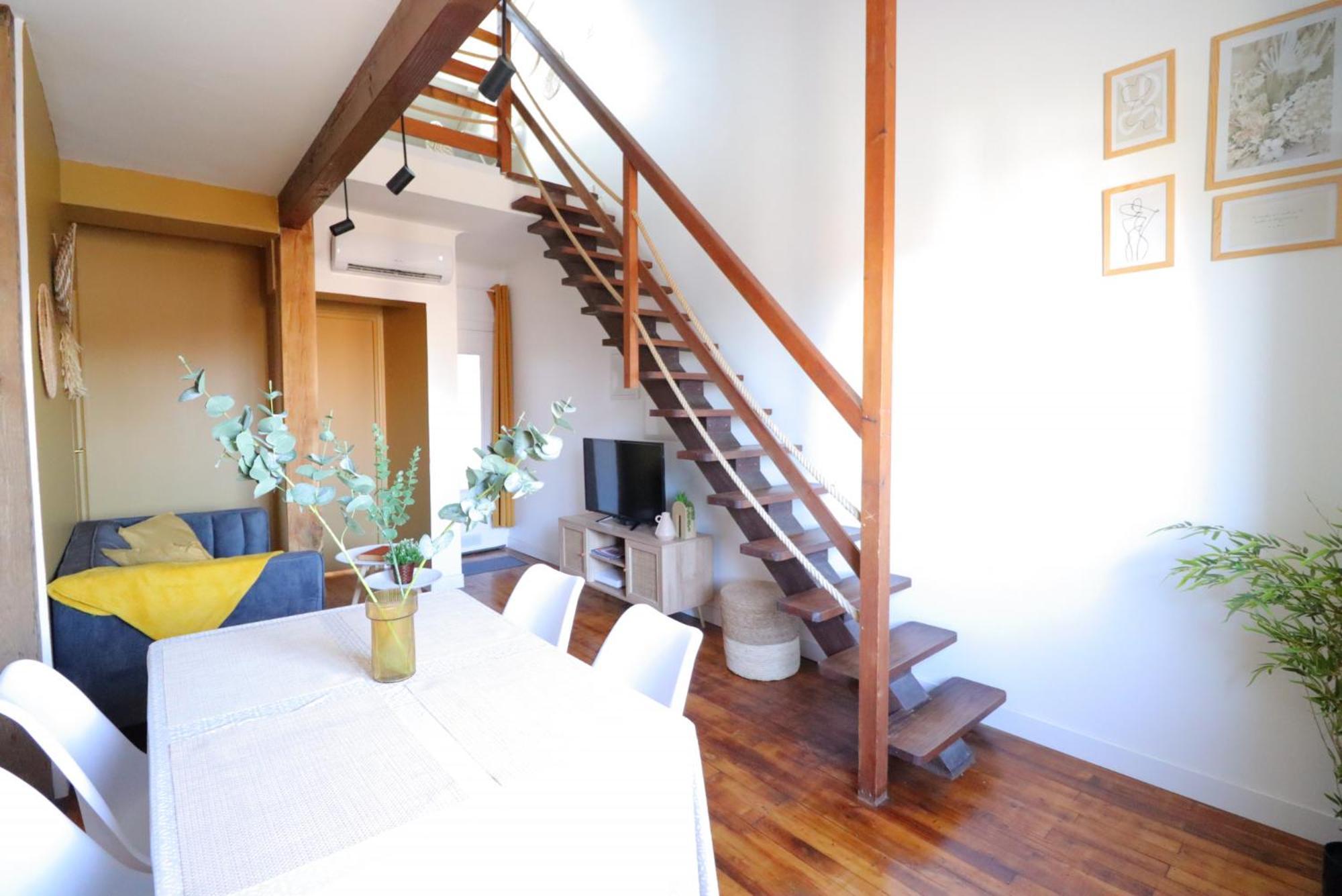 Le Boho - Charmant T3 Avec Climatisation Et Fibre Bergerac Habitación foto